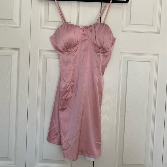 CIDER satin solid mini cami dress - Picture 2 of 5